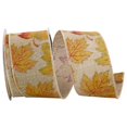 thumbnail image 1 of Reliant Ribbon 90986W-001-40H Leaf Frolic Wired Edge Ribbon - Multi Color - 2.5 in. x 20 yards, 1 of 1