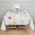 thumbnail image 4 of 42x42 Inch Waterproof Square Tablecloth, Thickened Polyester Table Cover for Dining & Parties, Floral Print, 4 of 6