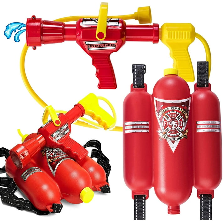 Prextex Fireman Backpack Water Shooter and Blaster Water Gun Beach