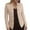 Khaki, variant on Women's Fashion Jackets Casual Solid Color Button Thin Coat Long Sleeve Turtleneck Cardigan Outwear Jacket Khaki S