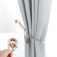 thumbnail image 6 of 4pcs Zinc Alloy Window Curtain Tieback Clothes Hook Drapery Wall Holdbacks Hooks Gold Tone, 6 of 7