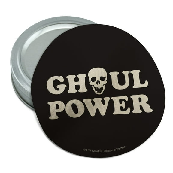 Ghoul Power Skull Girl Funny Humor Round Rubber Non-Slip Jar Gripper Lid Opener