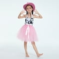 thumbnail image 3 of Loliuicca Kids Princess Cowgirl Costumes Cow Pattern Tulle Tutu Dress Hat, 3 of 9