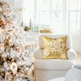 thumbnail image 4 of Moocorvic Christmas Tree Pillow Cover 18X18 Winter Holiday Decorative Gold Print Throw Pillow Covers for Sofa Couch Bed Living Room, 4 of 8