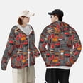 thumbnail image 4 of Fotbe BBQ Icons Chaqueta con Protección Solar UPF 50+ para Hombre y Mujer, Camisa con Capucha y Bolsillos-X-Large, 4 of 7