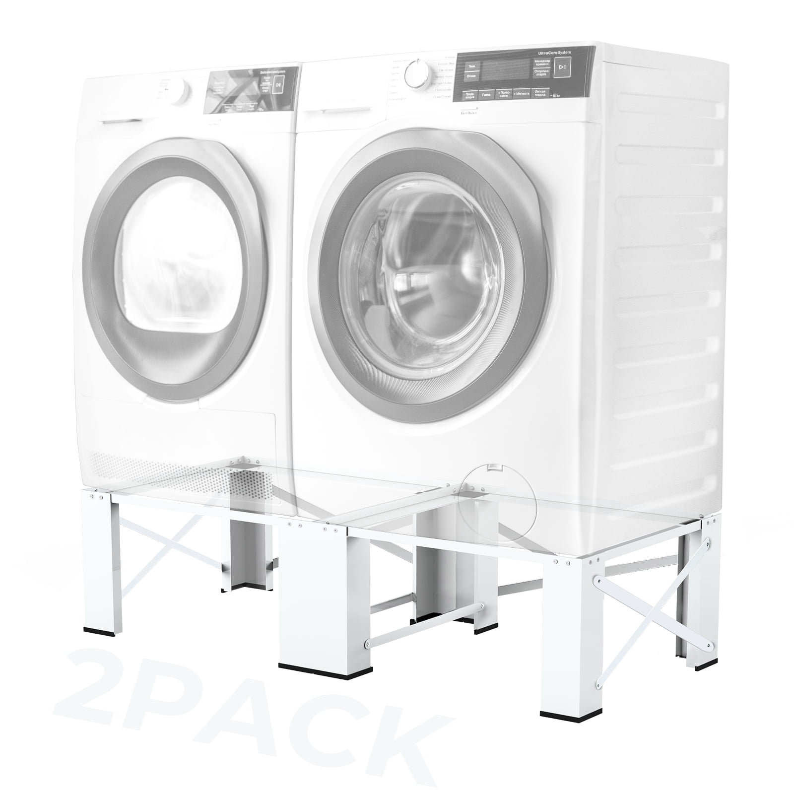 2-in-1 Upgraded Design Wash Dryer Pedestals 29" Matalde Laundry Pedestal Heavy Duty, Washer and Dryer Stand, White