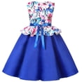 thumbnail image 2 of Girls Floral Dress Bowknot Sleeveless Princess Gown Sizes 2-10, 2 of 5