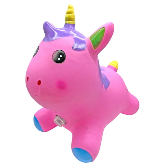 Montable Inflable Brincolin Musical Niños Unicornio Ecobaby Original Rosa