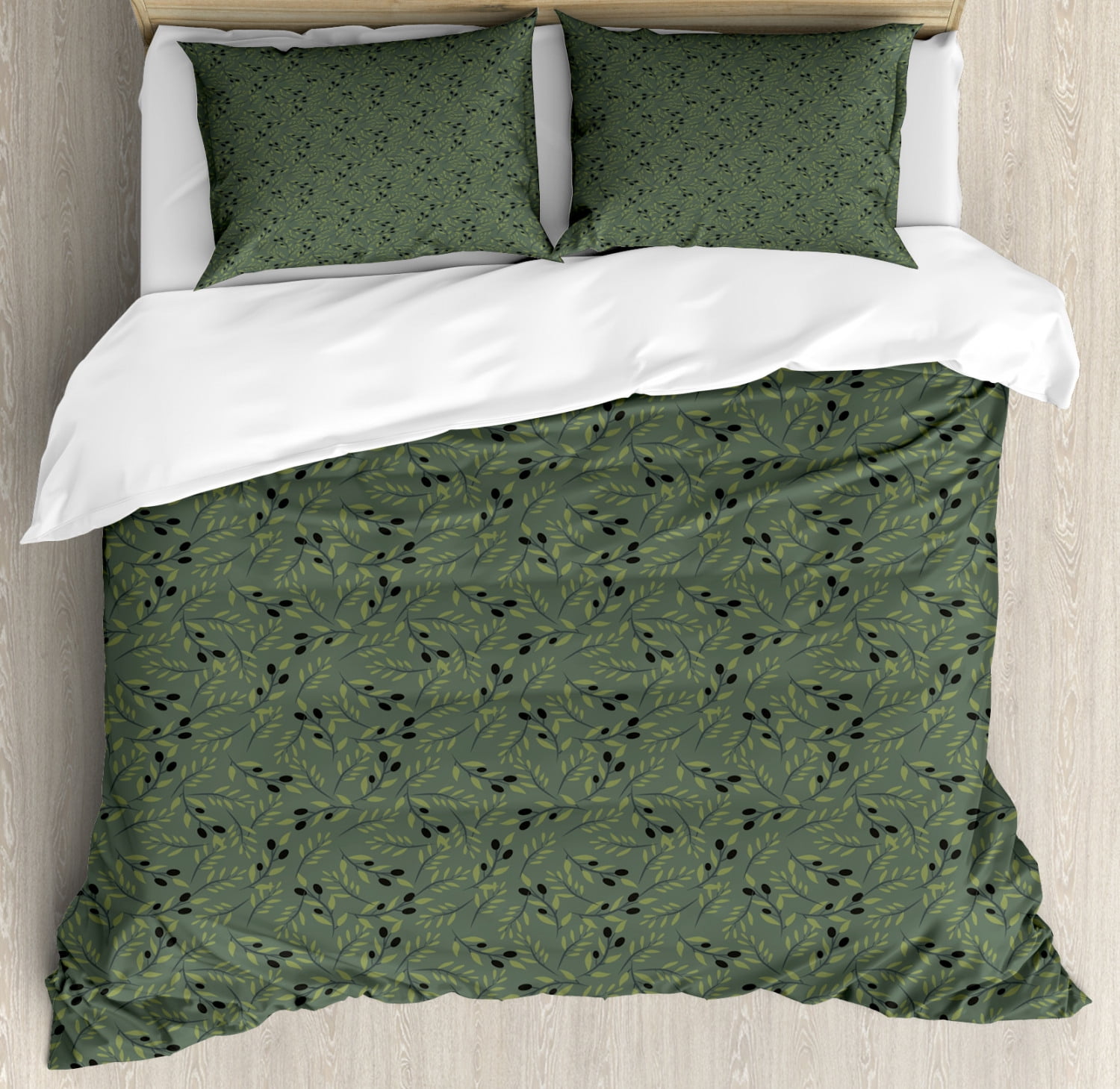 olive green king duvet cover