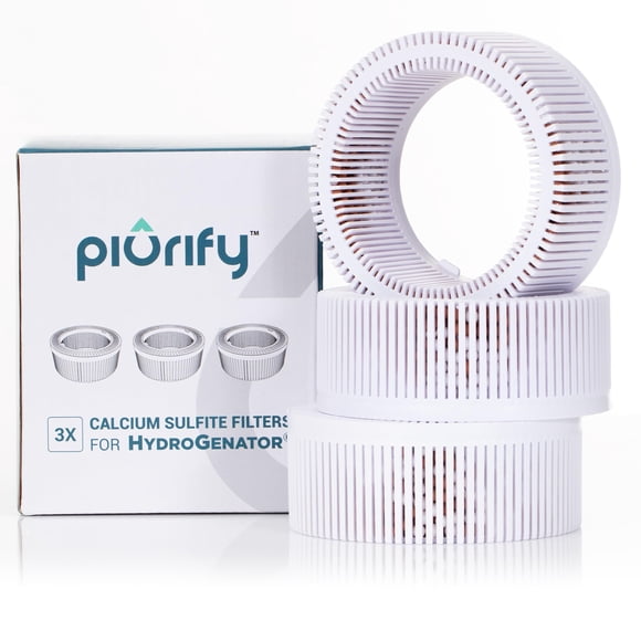 Filtro de agua PIURIFY con sulfito de calcio, paquete de 3 unidades, para jarra de hidrógeno