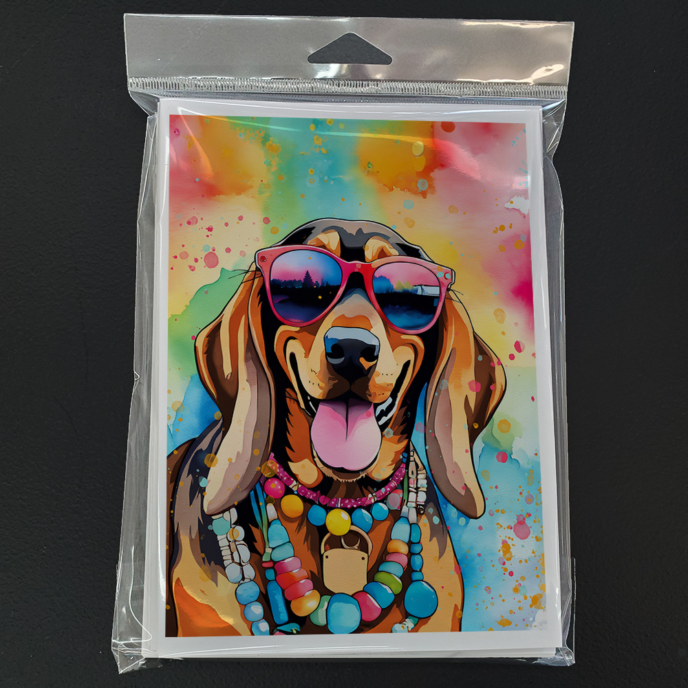Doberman Pinscher Hippie Dawg Greeting Cards Pack of 8 7 in x 5 in