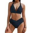 thumbnail image 1 of Traje de baño para mujer Trajes de baño de color sólido sin mangas de gran tamaño para mujer Traje de baño dividido Traje de baño sin mangas Trajes de baño para mujer, 1 of 7