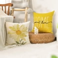 thumbnail image 5 of Home Sweet Home Spring Summer Flowers Yellow Throw Pillow Covers, 20 x 20 Inch Cushion Case for Sofa Couch Set of 4, 5 of 6