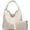 Creamy-white, variant on Woven Bag Purses and Handbags Woven Vegan Leather Bag For Women Woven Tote Bag Shoulder Bag Top-Handle Bag With Purses