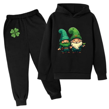 

Kids Hoodie Sweatshirt And Sweatpants Irish Festival Pullover Hoodie Set Tracksuit 2 Piece Outfits