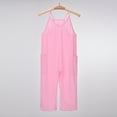 thumbnail image 5 of Gubotare Toddler Jumpsuit Girl Toddler Kids Girls Wide Leg Jumpsuit Off-Shoulder Romper Overalls Hawaii Outfit Clothing Size 6-7T (Pink,6-7 Years), 5 of 9