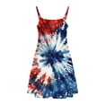 thumbnail image 6 of FamilyThread FamilyThread Girls Summer 4th Of July Dresses with Ruffle Short Sleeve Casual A-Line Swing Twirly School Sundress For 5-14Y, 6 of 7