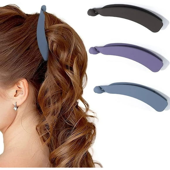 Banana Hair Clips, 3 Pieces Women's Hair Clips, 11cm Banana Hair Clips, Non-Slip Hair Claw Clips, Hair Accessories for Women Girls