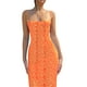 thumbnail image 2 of VISgogo Vestido de mujer, correa de espagueti, sin mangas, sin espalda, ajustado, estampado floral, vestidos largos VISgogo  moda, 2 of 8