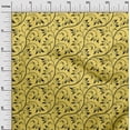 thumbnail image 2 of oneOone Rayon Yellow Fabric Asian Floral Block Craft Projects Decor Fabric Printed By The Yard 56 Inch Wide, 2 of 3