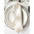 thumbnail image 2 of Beige Plaid Cloth Napkins Washable Set of 2, Spring Summer Farmhouse Buffalo Checkered Reusable Dinner Table Napkins Cloth Bulk for Weddings Kitchen Restaurants Hotel Events Parties 20 x 20 Inch, 2 of 9