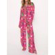 thumbnail image 3 of Conjunto de pijama navideño de seda satinada cómodo para mujer, camisa de manga larga con diseño de cascanueces, conjunto de pijama de dos piezas, pantalones y ropa de dormir, 3 of 4
