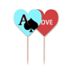thumbnail image 1 of Poker de espadas del sol Pacífico Palillos de dientes bandera etiqueta de amor selección de pastelitos, 1 of 4