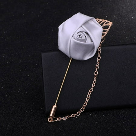 Exquisite Flower Brooch - AkoaDa Elegant Men's Suit Lapel Cloth Rose Flower Brooch Pin Exquisite Decor Fomal US