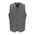thumbnail image 2 of Mgmyaa Men's Tailored Vests Sleeveless V-Neck 5-Button Slim Fit Business Formal Suit Vest Waistcoat, 2 of 9