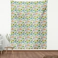 thumbnail image 4 of Ambesonne Flower Fabric by the Yard Upholstery, Pointed Petals Floral Art, 1 Yard, White Multicolor, 4 of 5