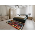 thumbnail image 4 of Ahgly Company Indoor Rectangle Abstract Red Oriental Area Rugs, 5' x 7', 4 of 6