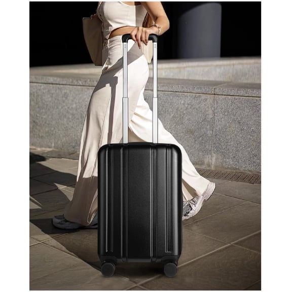 Approved Carry On Suitcase, Black, 20"