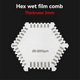 thumbnail image 4 of Stainless Steel Hexagonal Wet Film Comb Paint Coating Thickness Gauge (Thickness 1mm), 4 of 4