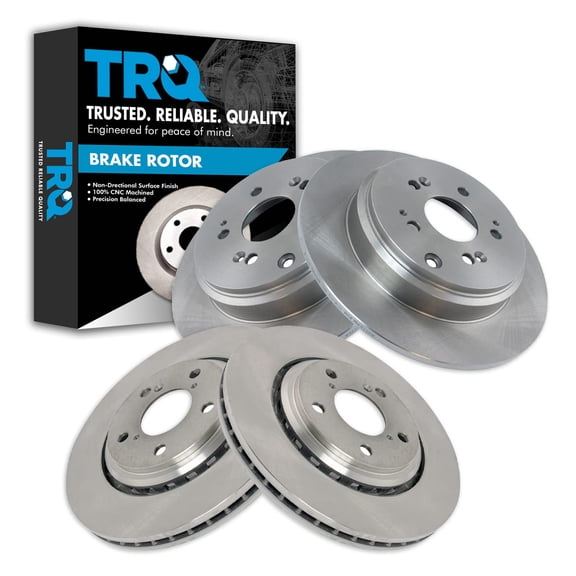 TRQ Front and Rear Brake Rotors Set Fits Select 2015-2017 Honda Odyssey