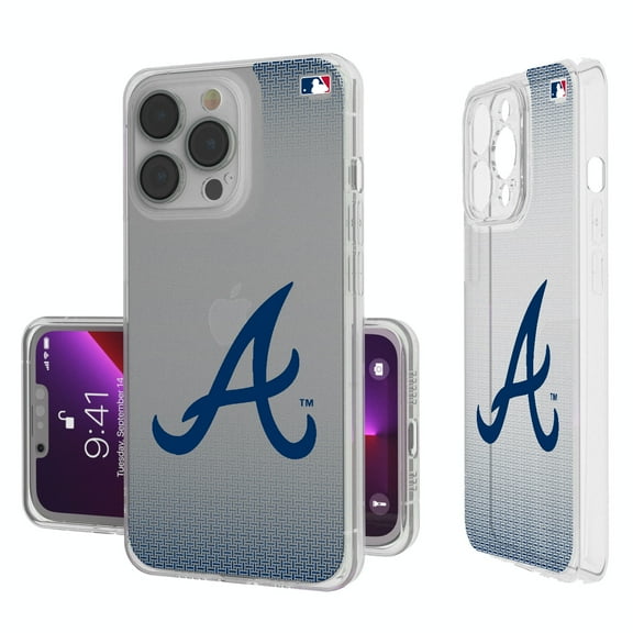 Atlanta Braves Linen Logo iPhone Clear Case
