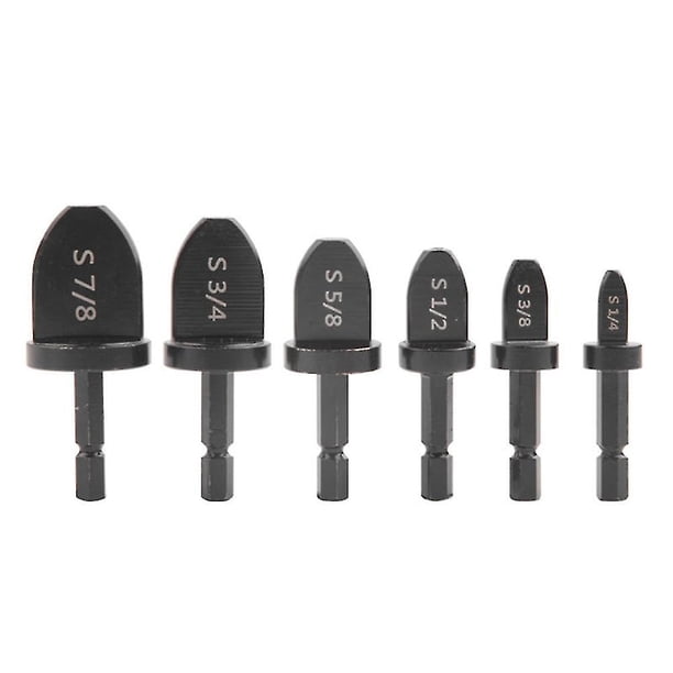 6 uds. De brocas para tubos de cobre, mango hexagonal acampanado, juego práctico de expansor de tubos, herramienta rotativa precisa, aire acondicionado de intercambio duradero ZefeiWu 8390606855411