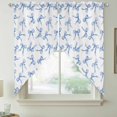 thumbnail image 5 of Purple Blue Bow Ribbon Kitchen Window Curtains, Swag Curtains Valance for Bedroom Living Room Bathroom, Vintage Modern Art Bowknot Rod Pocket Window Treatment Curtain Block Drapes 2 Panels 36"x63", 5 of 6