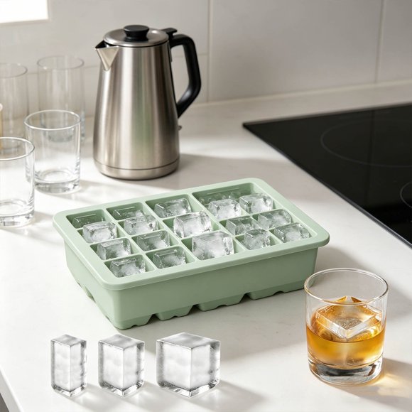 TTJ Ice Trays Ice Tray 13 Compartment Silicone Ice Multi Size Flexible Ice Tray with Demoulding Food Safe Ice Maker for Home Office Bar Cocktails