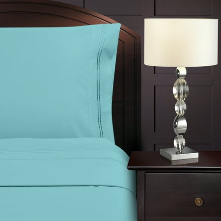 Superior Light Weight and Super Soft Brushed Microfiber, Wrinkle Resistant Sheet Set with 2-Line Embroidery