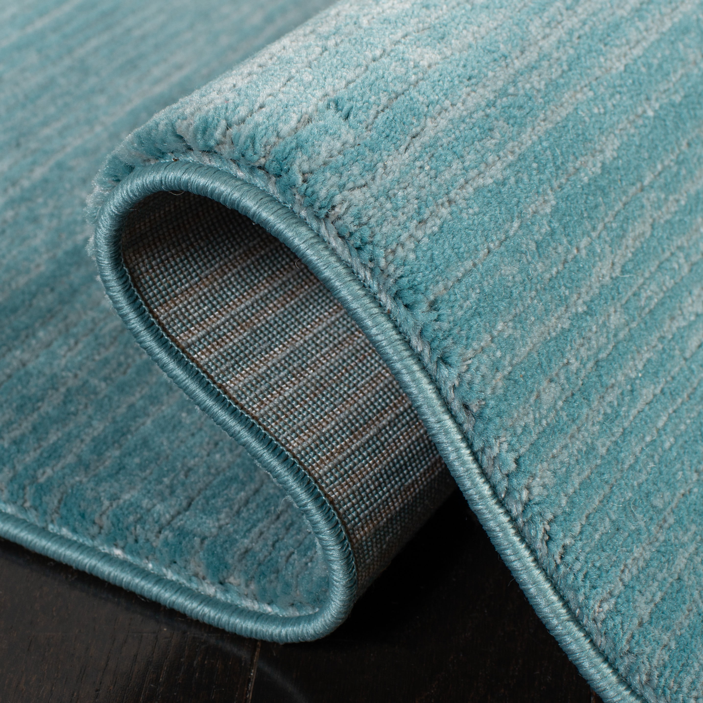 SAFAVIEH Vision Adrasteia Overdyed Solid Runner Rug, Aqua, 2'2" x 20' - Modern Design, Aqua, Non-Shedding & Easy Cleaning, Ideal for Living Room, Bedroom, Dining Space, Entryway, Hallway, Kitchen