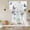 Blue Grey, variant on Watercolor Floral Balloon Curtains 63 Inch Length for Living Room/Bedroom, Blue Flowers Butterflies Spring Wood Grain Rod Pocket Privacy Door Curtains Decorative Tie Up Shade for Window 52"x63"