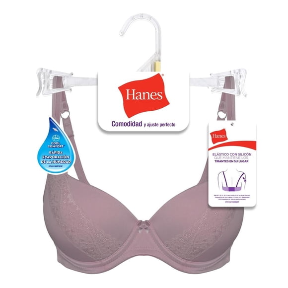 Brasier Hanes para Mujer Espalda en U Rosa Talla 34B
