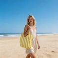 thumbnail image 6 of Integrated Beach Towel Bag with Shoulder & Backpack - Portable Swimming Towel, Stylish Geometric Design, Durable Nylon, Perfect for Beach, Travel & Camping,Yellow, 6 of 6