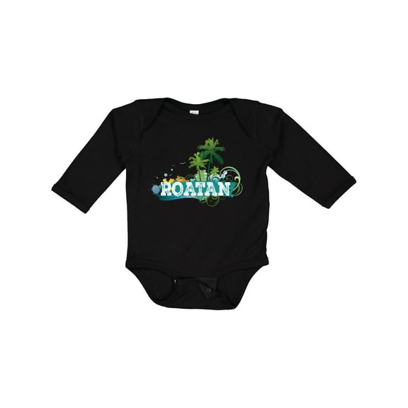 Inktastic Roatan Honduras Vacation Boys or Girls Long Sleeve Baby Bodysuit