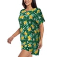 thumbnail image 2 of "Wukai Tropical Fruit Women's Pajama Set - Short-Sleeve Top and Shorts with Elastic Waistband and Pockets for Loungewear, Yoga, and Casual Wear-Large, 2 of 8