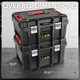 thumbnail image 5 of ‎2pcs Tool Boxes Set - Lockable Organizer Storage Portable Toolbox with Removable Tray for Workshop Garage & Household, Large Capacity, 5 of 5
