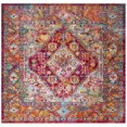 thumbnail image 6 of SAFAVIEH Crystal Salma Traditional Area Rug, Light Blue/Fuchsia, 7' x 7' Round, 6 of 7