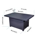 thumbnail image 5 of Sunbeam Serenity Modern Style Aluminum Fire Table in Gray Finish, 5 of 5