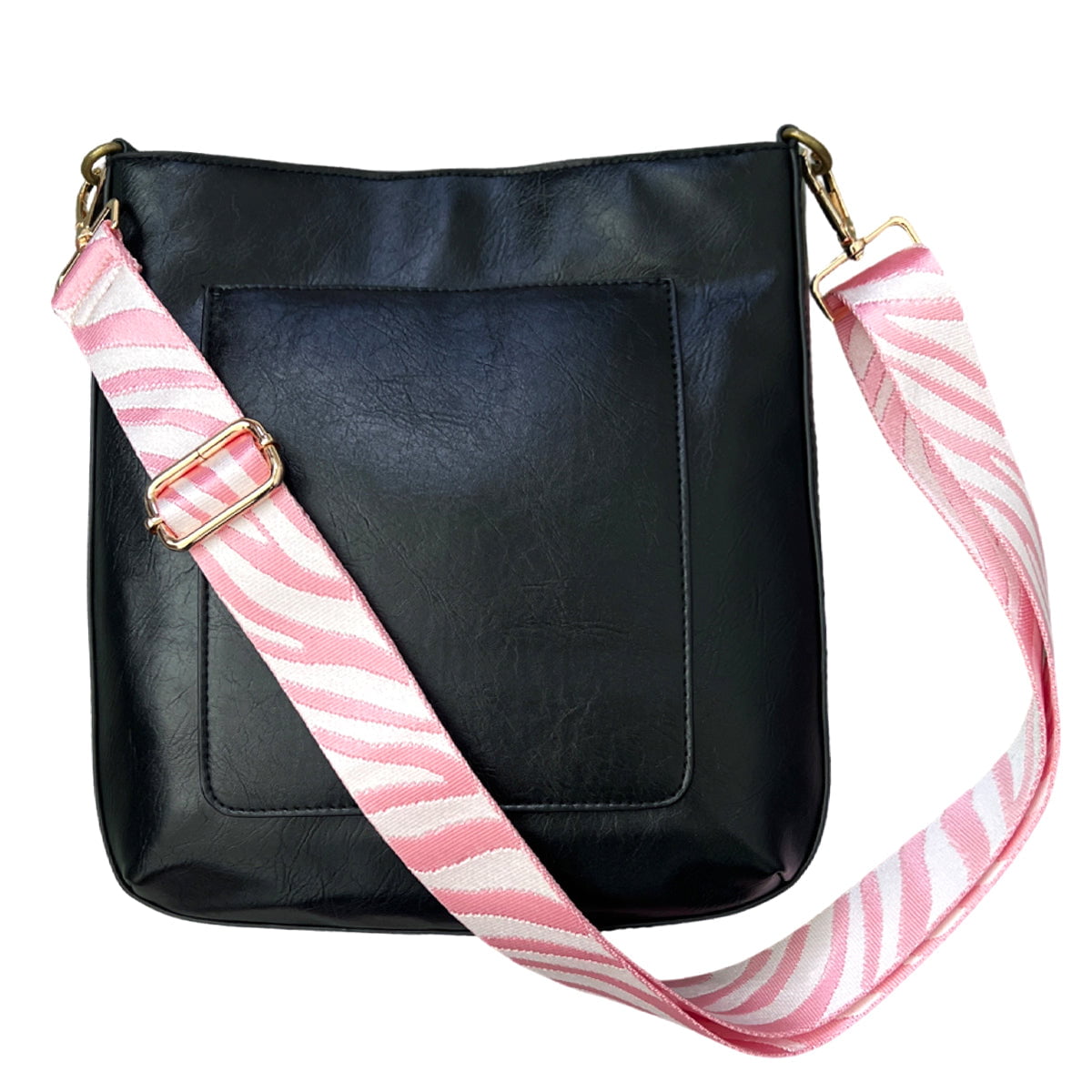 Aanlun Replacement Straps for Handbags Guitar Strap Purse Crossbody  Crossbody Strap Replacement Shoulder Bags Pink (Color : Black)