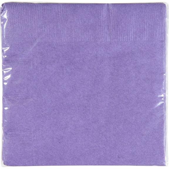 Creative Converting Purple 2-Ply Beverage Napkins 50/Pack 139371154